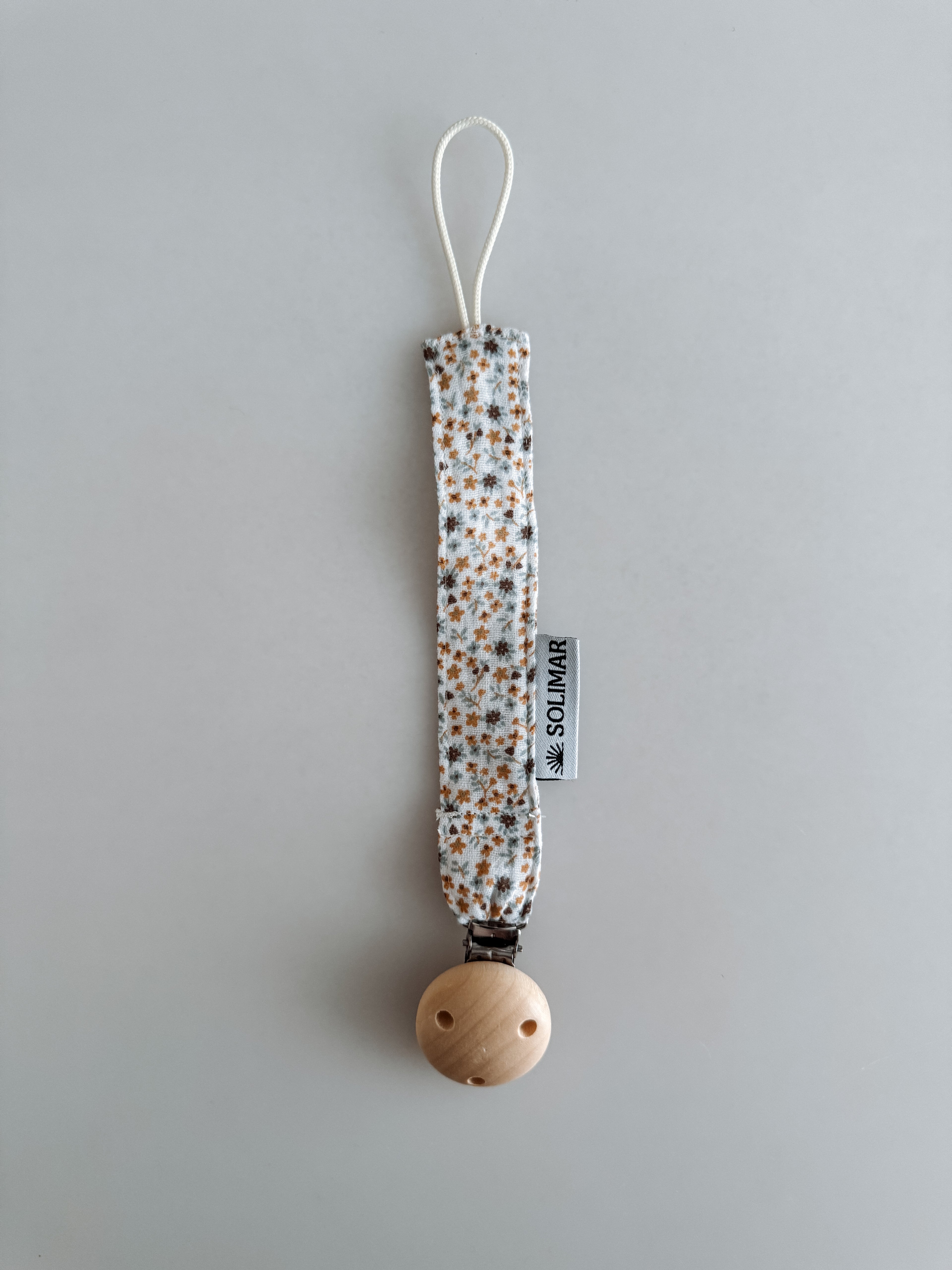 Attache-lolette - Fleurs bleues